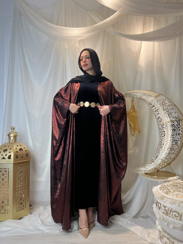Shimmer Kaftan Burgundy - Image 3