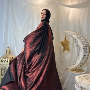 Shimmer Kaftan Burgundy