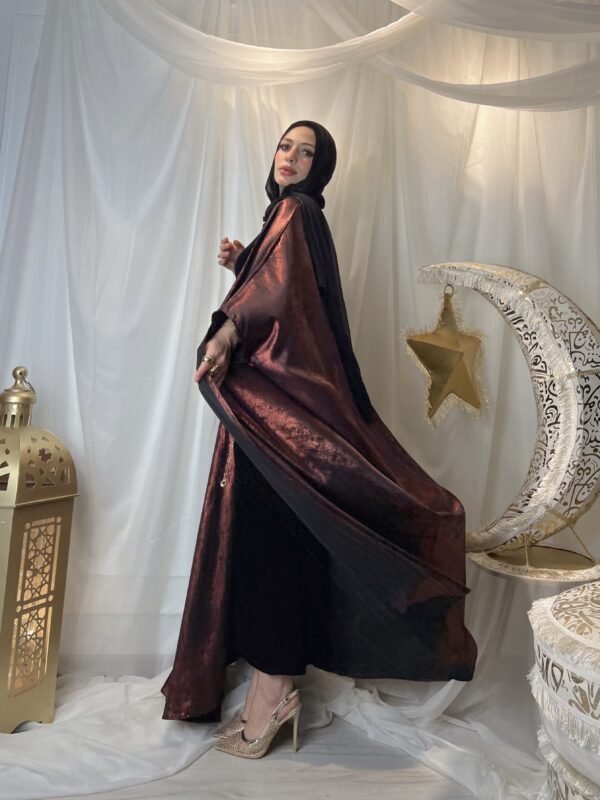 Shimmer Kaftan Burgundy - Image 4